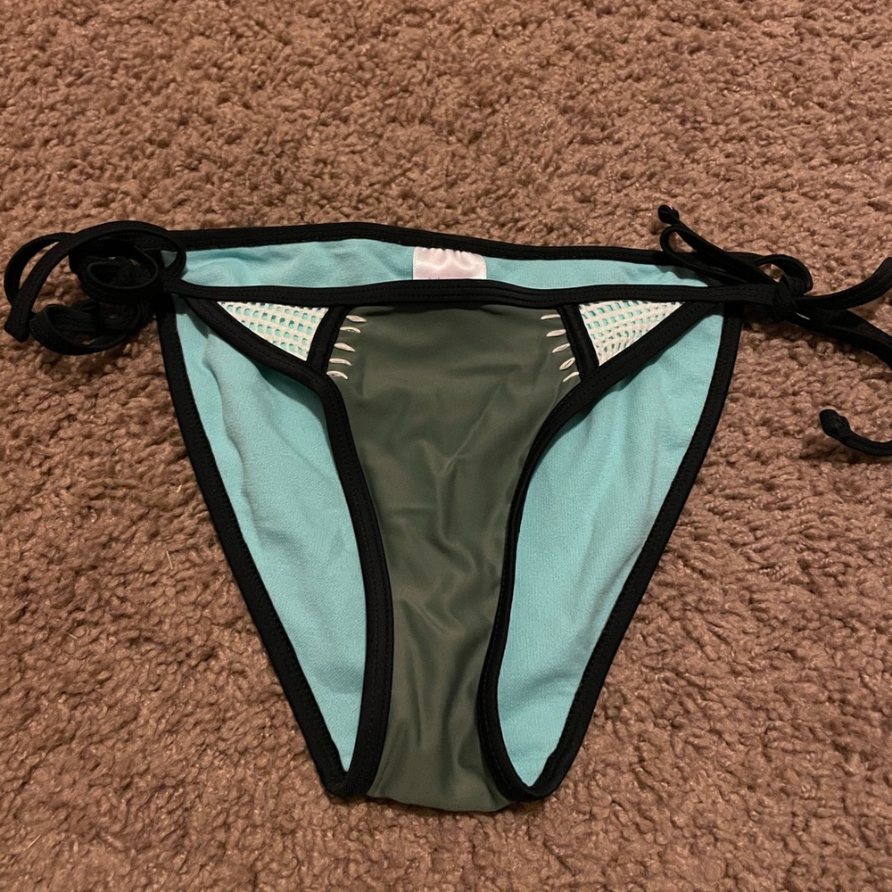 (2/$10) Olive Green Cheeky Bikini Swimsuit Bottom